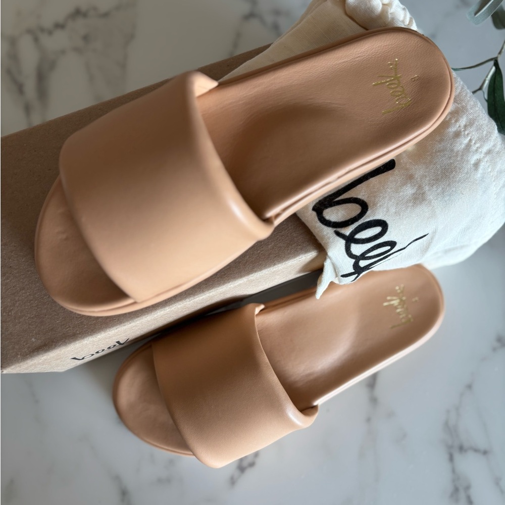 beek Tan Padded Slide Sandals - Picture 2 of 4